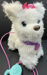 This adorable Fur Real Friends Get Up & GoGo Walking White Puppy Dog is the perfect addition to any toy collection....