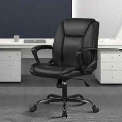 🍄 COMFORTABLE THICKNESS: NOT PRONE TO DEFORMATION - Office chair have excellent breathable PU leather design,...