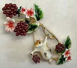 MultiColor Fun Cute Mouse Flowers Brooch Pin.