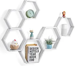 The creative hexagonal look makes your wall look special, perfect for displaying your collections, photos, potted...