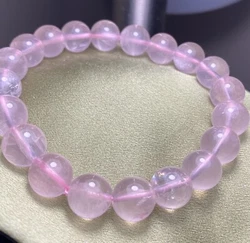 Natural Rose Quartz 10mm 7inch Crystal Healing Stretch Bracelet with rainbow and asterism
