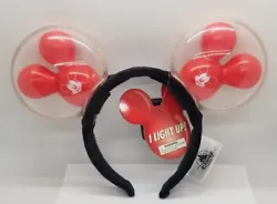 You’ll enjoy a light-headed feeling when glow around wearing this light-up Mickey ears headband. Translucent ears...