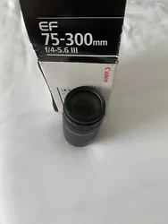 Canon EF 75-300mm f/4-5.6 Lens.