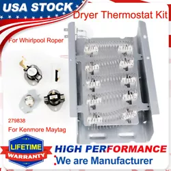Product description  Replacement Dryer Heating Element; part number 279838. This element is rated at 5400 Watts 240...