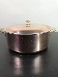 Pot is in good condition with normal wear shown. Pot shows light scratching,water marks, and light Tarnish. Lid has...