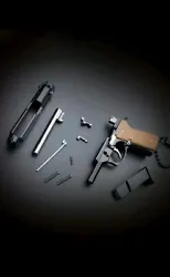 1/3 High Quality Metal Keychain of Popular Model Toy Gun Miniature Alloy Pistol. Pistol handle color may vary in shades...