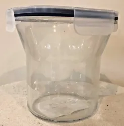 Great container with tight lid. Can be used as a flower vase. Unique shape.