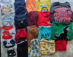 All good pre owned condition. I did notice issues with the stitching on the bottom of one of the PJ shirts.