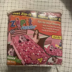 TWIN SIZE Zipit Bedding Set, Rock Princess W/ Side-Storage Pockets AS SEEN ON TV.