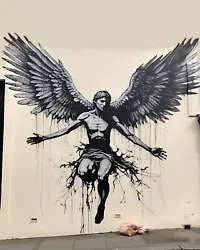 Banksy Icarus Falling 8x10 Print. High Resolution Giclee Art Print on 100%Real, High Quality Photo Paper.