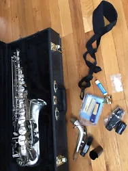 J. Michael AL-980GM Used Saxophone with hard case and accessories. JJA40013. Exactly as shown in photos. See all 12...
