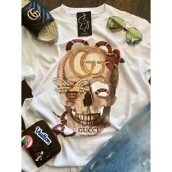 Snake & Skull Graphic Tee Gucci, Not authentic! Medium Unisex. It is not authentic Gucci tshirt! Graphic t shirt!...