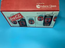 Full Set Of 8 Coca Cola Coke Glass Cups 16oz Always Coca-Cola Vintage 6