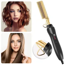 [2-in-1 Comb] You can use the hot comb to straighten your naturally curly hair or curl your straight hair. One hot comb...