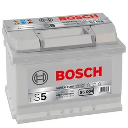 Batterie Bosch S5004 61Ah 600A BOSCH. Largeur: 175.