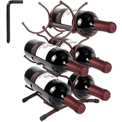 Six Bottle Holder - This countertop wine rack can hold six bottles of wine, enough to accommodate a family drinking...