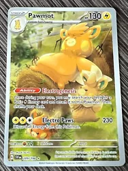 Pawmot - Full Art Illustration Rare - Scarlet & Violet 209/198. Lightly Played: Evidence of being played, a crease may...
