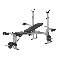 The multifunctional squat rack has sufficient filling and heavy-duty steel structure, which can provide stability for...