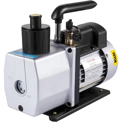 This rotary vane vacuum pump has an oil viewing window to quickly monitor oil levels, preventing oil deficiency. 5 CFM...