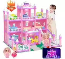 , which adds richness to the dollhouse. This doll house has 10 creative rooms (bedroom, living room, kitchen and dining...