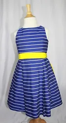 GORGEOUS DRESS BY RALPH LAUREN, BUTTONS DOWN THE BACK AND HAS A BEAUTIFUL YELLOW ACCENT BELT! I list for all season,...