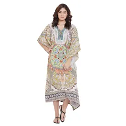 Wear this kaftan to a casual evening out for drinks with friends, doing your hair and makeup, to a graduation party,...