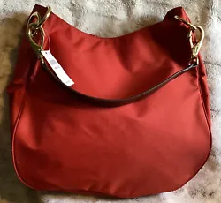 New with tags….Banana Republic Bag Tote …excellent condition Hobo Bucket Shoulder Nylon Navajo Red Gold Hardware