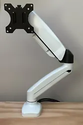 This listing is for a MOUNTUP single monitor desk arm. It was originally black, but has been painted white. There are...