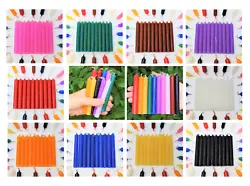 Great for Rituals, Affirmations, Spells, etc. ~ set of 12 Assorted Color Candles. Never leave burning candles...