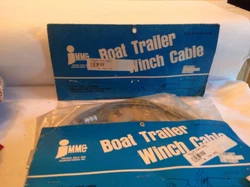 IMMC, Indiana Mills Manufacturing, Inc., boat trailer winch cable. 25 ft. long steel cable. Equipped with strong snap...