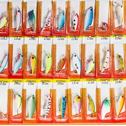 30 X Bait Fishing Lures. Bright Colors To Attract Big Fish !