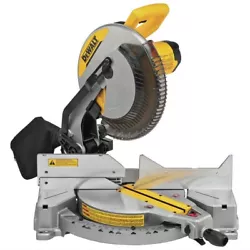 Model DWS715. 120V 15 Amp 12 in. Dewalt 120V 15 Amp 12 in. Precise miter system and machined base fence support. Miter...