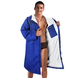 ☑ Swim Parka X1. Waterproof Wool-Lined Swim Coat with Adjustable Cuffs and Hidden Pockets. ● Double-Zipper Front...