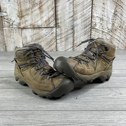Keen Targhee II Mid Boot Waterproof Hiker Trail Womens Size 9 Brown Blue 1016581.