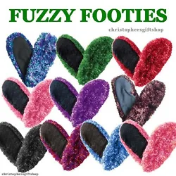 FUZZY FOOTIES. Fuzzy footies are a fun and comfortable way to keep your feet warm. Approx Size 5-11 Ladies. Over 30...