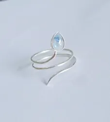 Stone : Rainbow Moonstone. Our products are totally handmade and made with high quality gemstones and sterling silver....