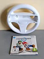 Jeu Mario kart + Volant Wheel Blanc officiel pour Nintendo Wii & Wii U. Référence Nintendo du volant RVL-024 couleur...