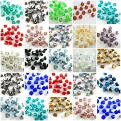 4mm Bicone Crystal Glass Loose Spacer Beads Jewelry Making Wholesale DIY. 500pcs Mixed Faceted Crystal Glass Rondelle...
