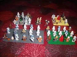 vrai lego , lot de 54 figurines lego star wars bon etat, voir photos;