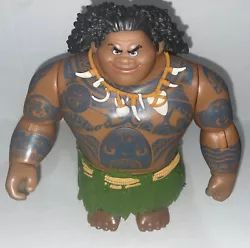 Disney Moana Maui Talking Action Figure Hasbro Islander Tested Works No Hook 10”.