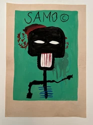 PAINTING ON PAPER SIGNED AND STAMPED (HANDMADE). IT IS A HANDMADE DRAWING AND NOT IMPRESSION NORLITHOGRAPH OF ANY KIND.
