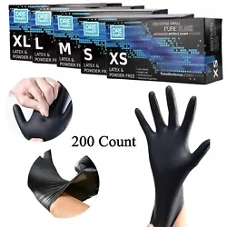 1/2/3/4/5 Box of Black Nitrile Disposable Gloves. Disposable Nitrile Gloves Powder-Free Latex-Free Touch Screen Gloves...