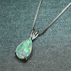 Shape: Teardrop. Stone: White Opal. Natural stones connect us to our emotions and the world around us. They have been...