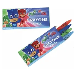 12~PJ MASKS 4-PACK MINI CRAYONS ~ Birthday Party Supplies Favors Toys Coloring.