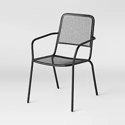 •Metal frame for sleek, simple style •Designed with armrests for comfortable sitting •Rust-resistant construction...