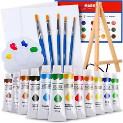 J Mark’s paint kits for adults include brushes that are made with high quality comfortable wood handles and nylon...