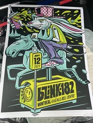 BLINK 182 Montreal TOUR CONCERT 18X24 POSTER 5/12 2023 Bell Center Limited. Will ship in a tube