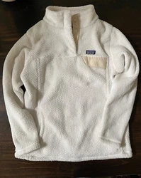 White/cream kids polartec fleece.  gently worn only a few times   no stains   clean.  