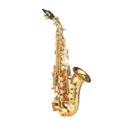 Good playing: curved Bb soprano sax, designed with mother of pearl inlay keys, easy, comfortable to play. Type: Soprano...