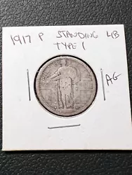 This is a nice 1917 P Type 1 Standing Liberty Quarter. YOU GRADE!